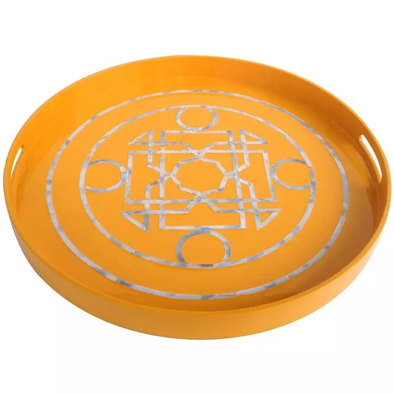 Yellow Lacquered Tray