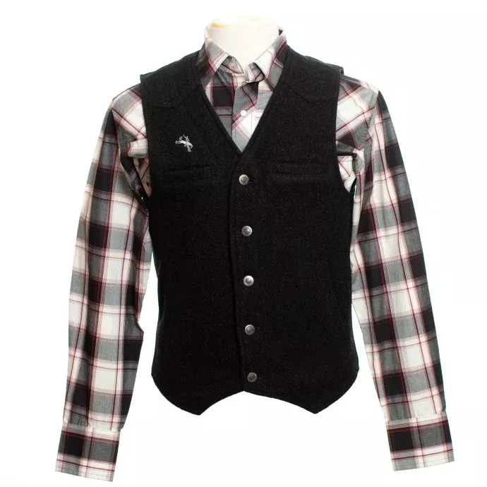 Youth Wyoming Wool Vest Black