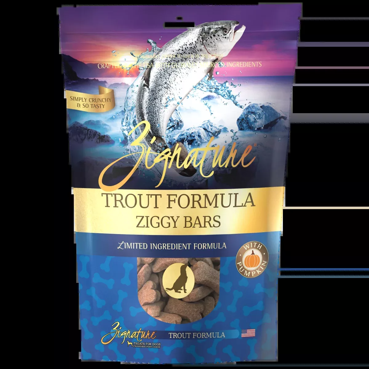 Zignature Ziggy Bars Trout Formula Dog Treats