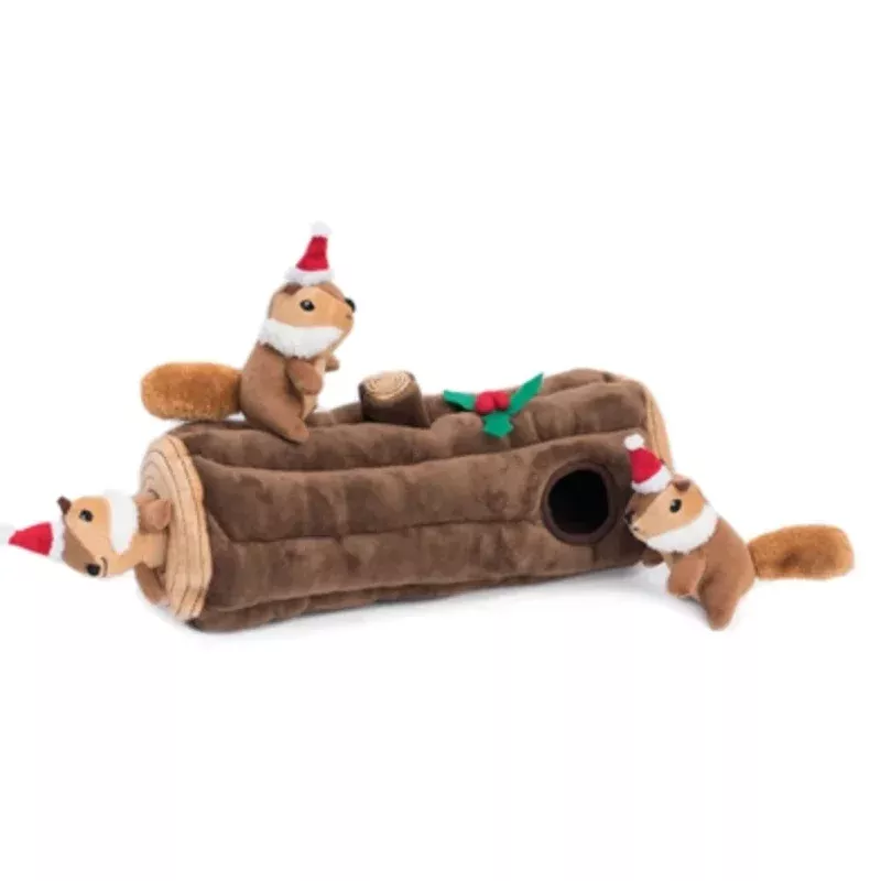Zippy Paws Burrow Yule Log X Mas