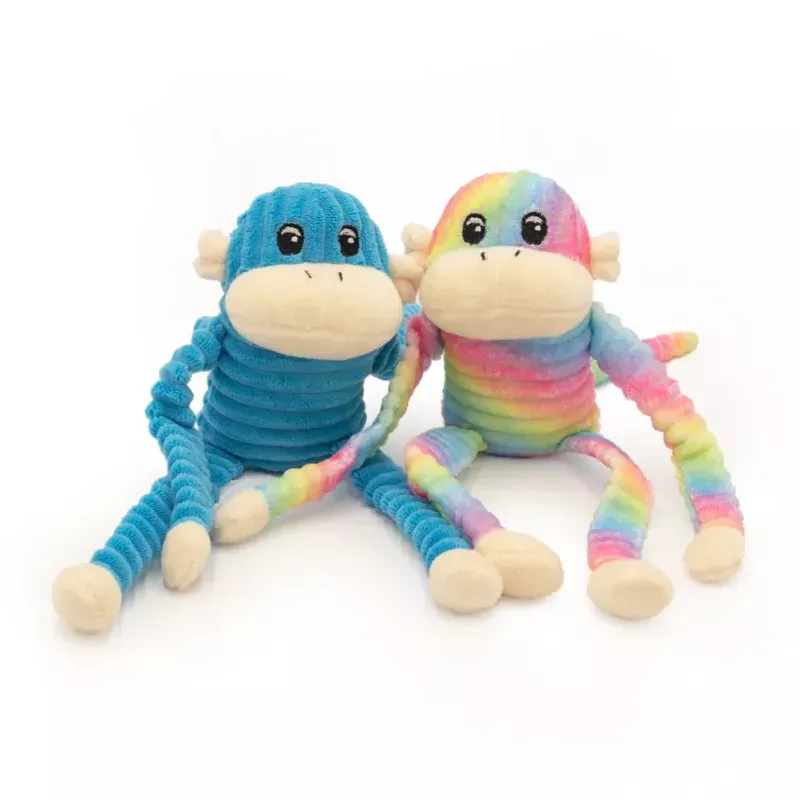 Zippy Paws – Spencer the Crinkle Monkey – Small Rainbow 2 pack