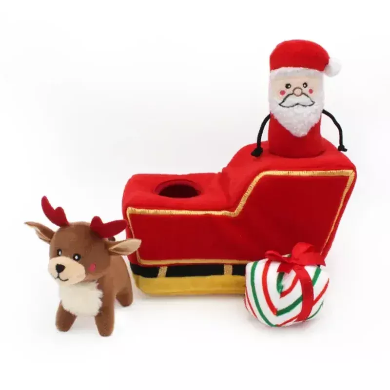 ZippyPaws Holiday Burrow Santa’s Sleigh