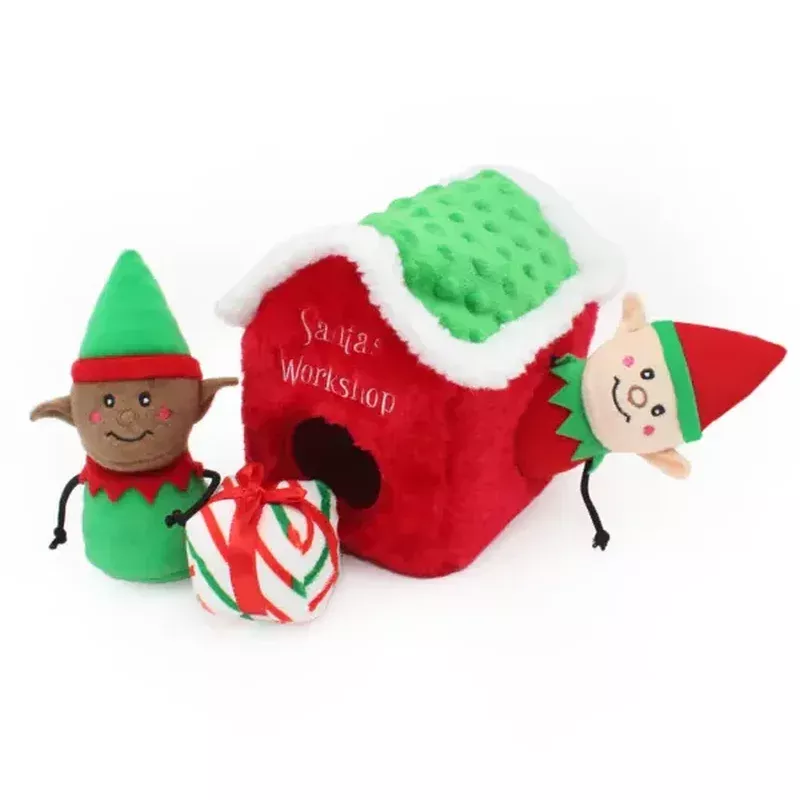 ZippyPaws Holiday Burrow Santa’s Workshop
