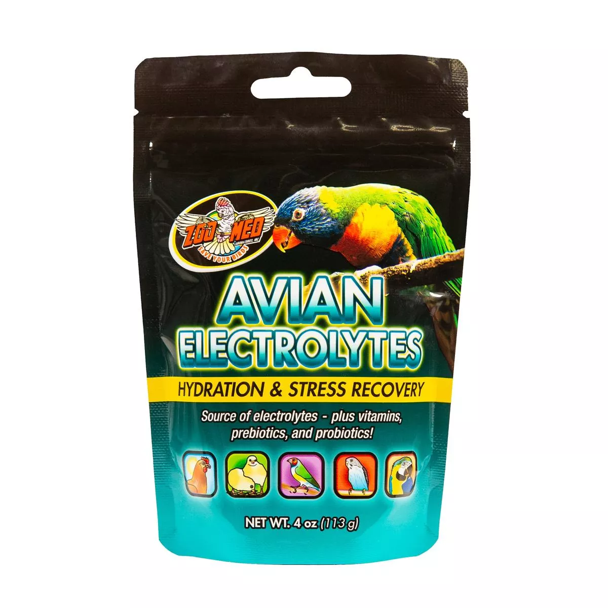 Zoo Med Avian Electrolytes Hydration and Stress Recovery 4oz