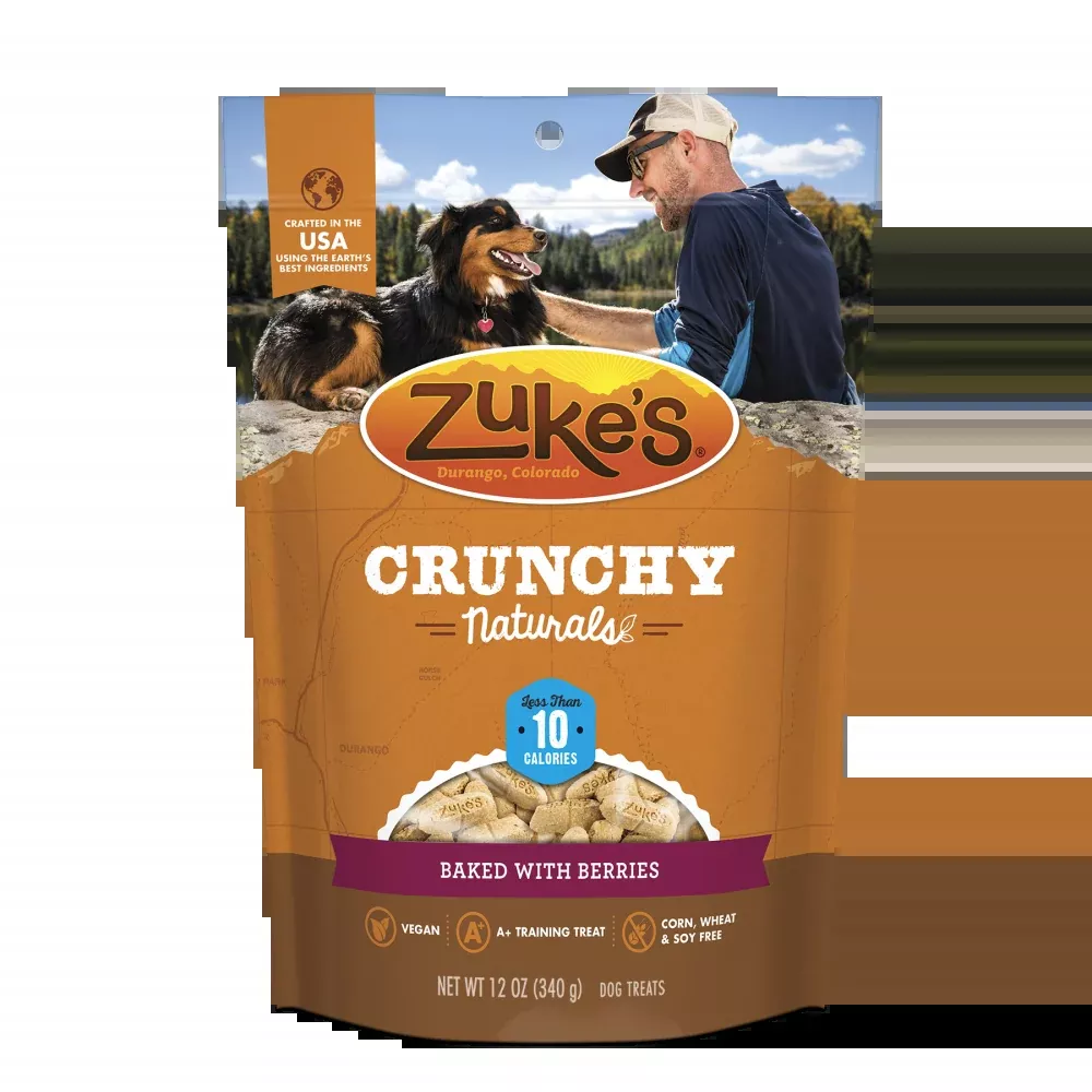 Zukes Crunchy Naturals Baked with Berries 10s Dog Treats